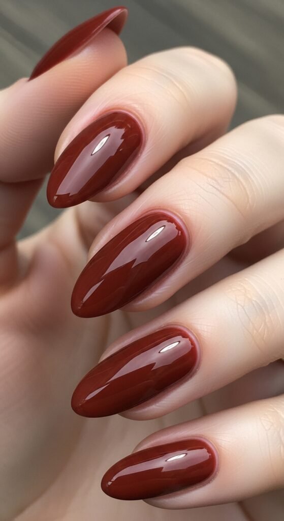 Classic Cherry Mocha Gloss nails