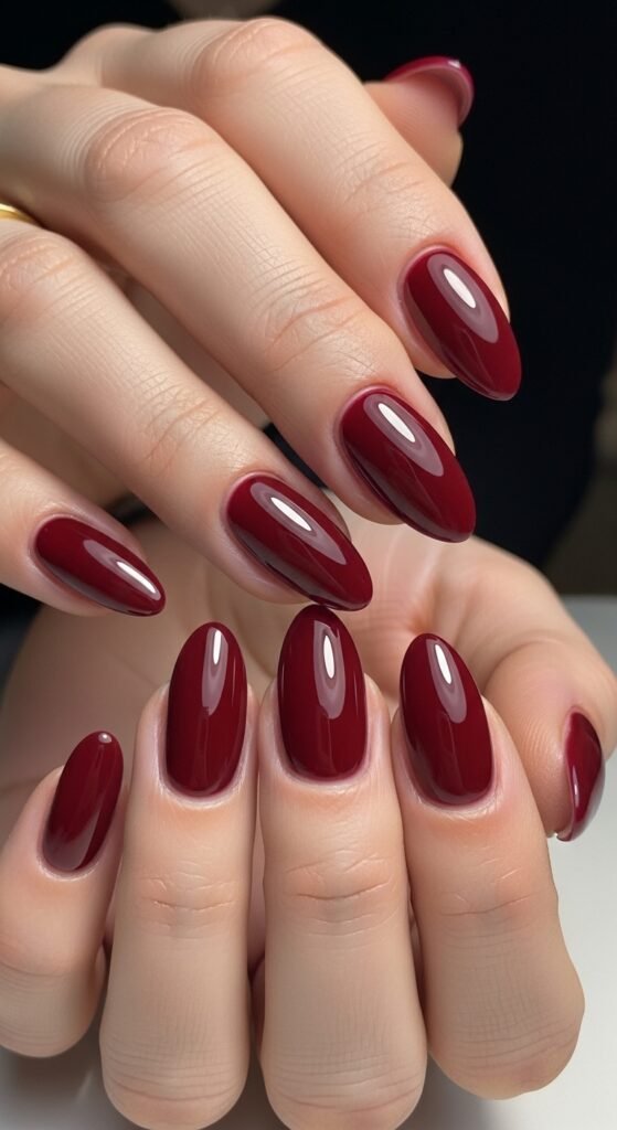 Classic Cherry Wine Gloss nails