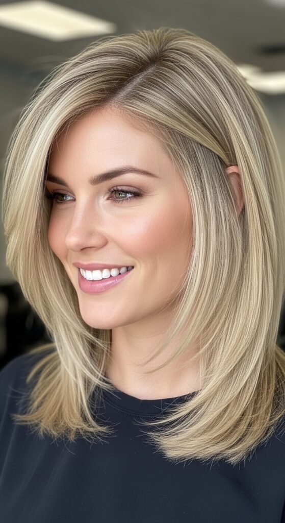 Collarbone Layers With Heavy Face Framing for Fine Hair haircut