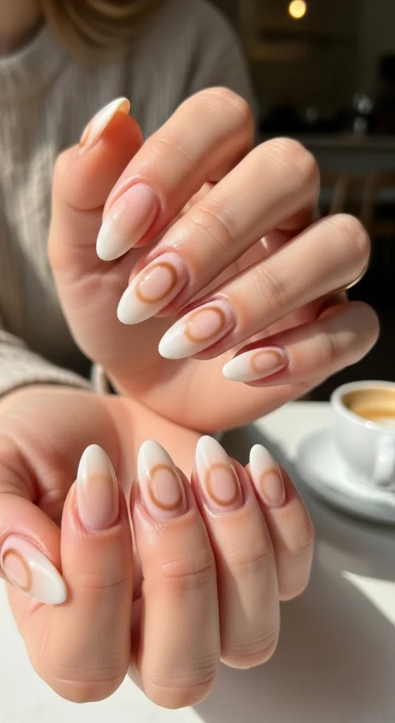 Creamy Latte Aura Nails