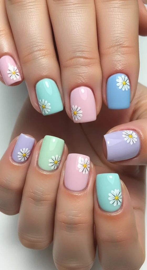 Daisy Minimal Nails