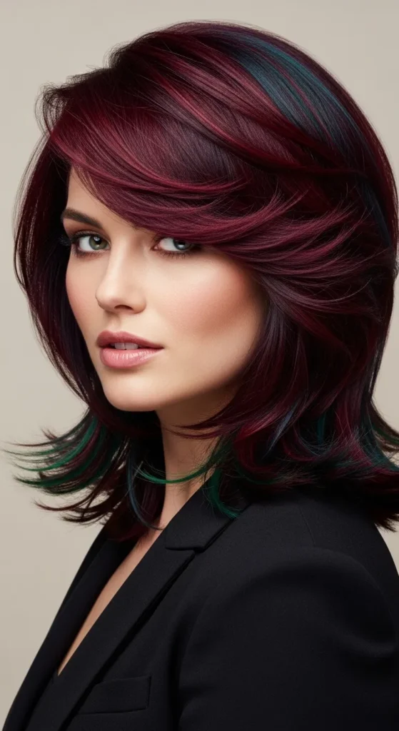 Dark Auburn & Rich Jewel Tones