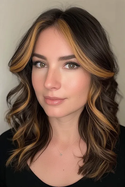 Dark Brown with Caramel Highlights