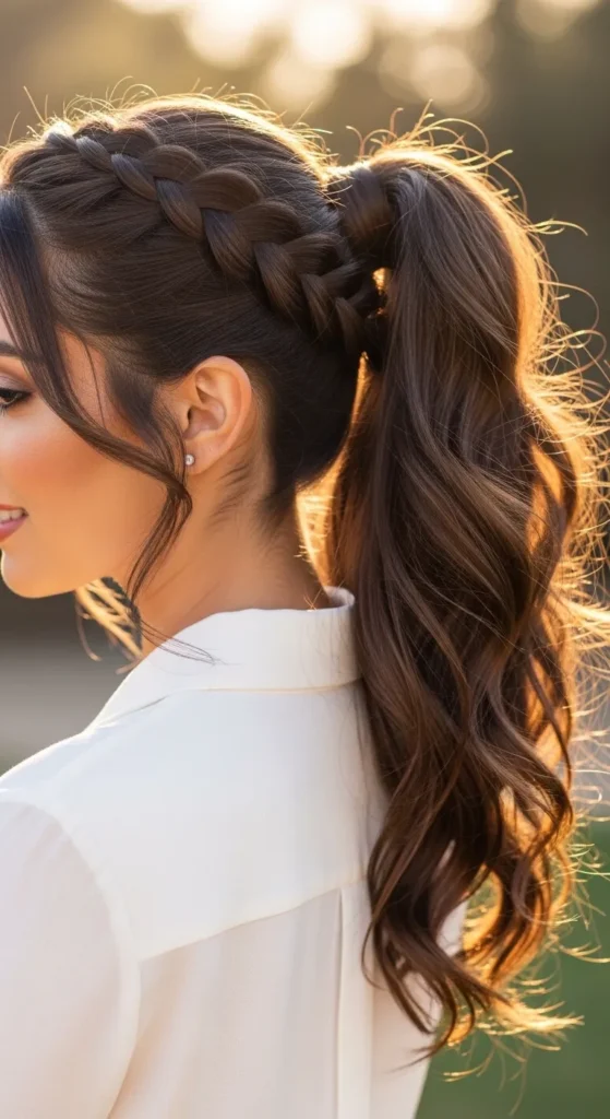 Dutch Braid Ponytail