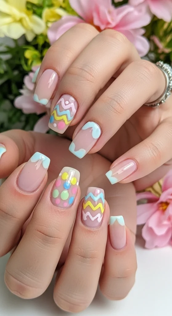 Easter Skittle Nails