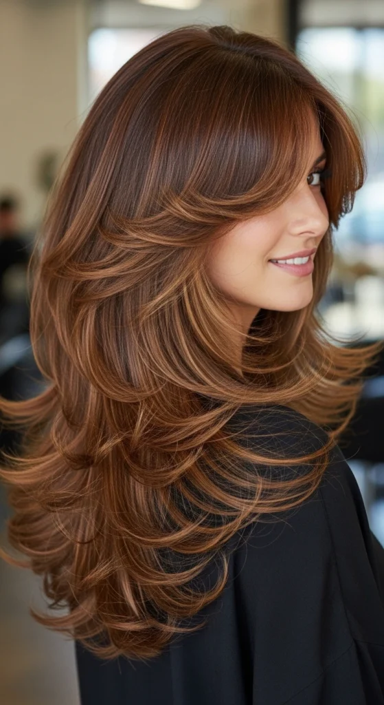 Feathered Butterfly Haircut for Long Hair