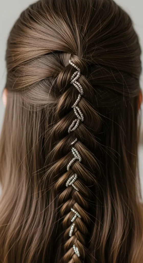 Fishtail Braid with Beads