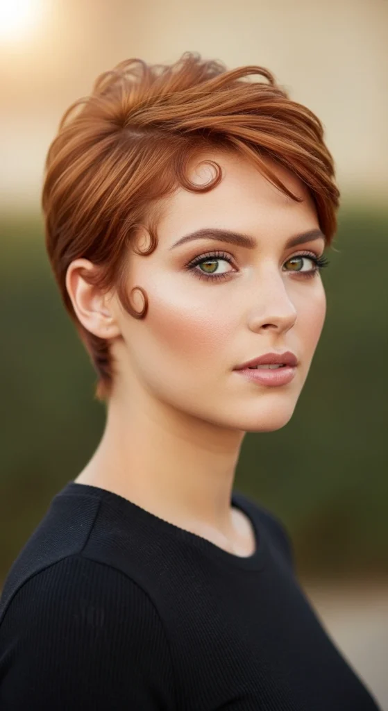 Ginger Pixie with Laid Edges