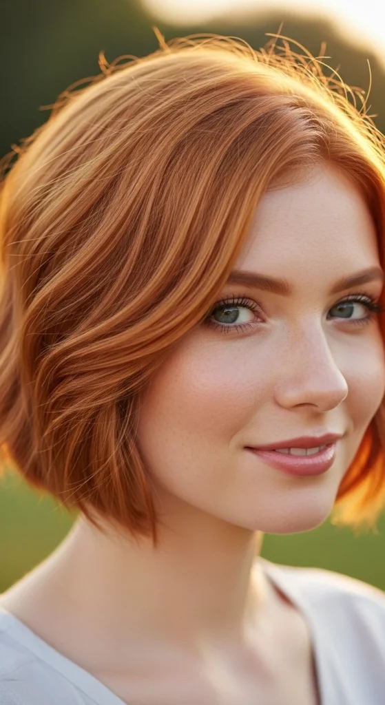 Ginger Pixie with Soft Waves