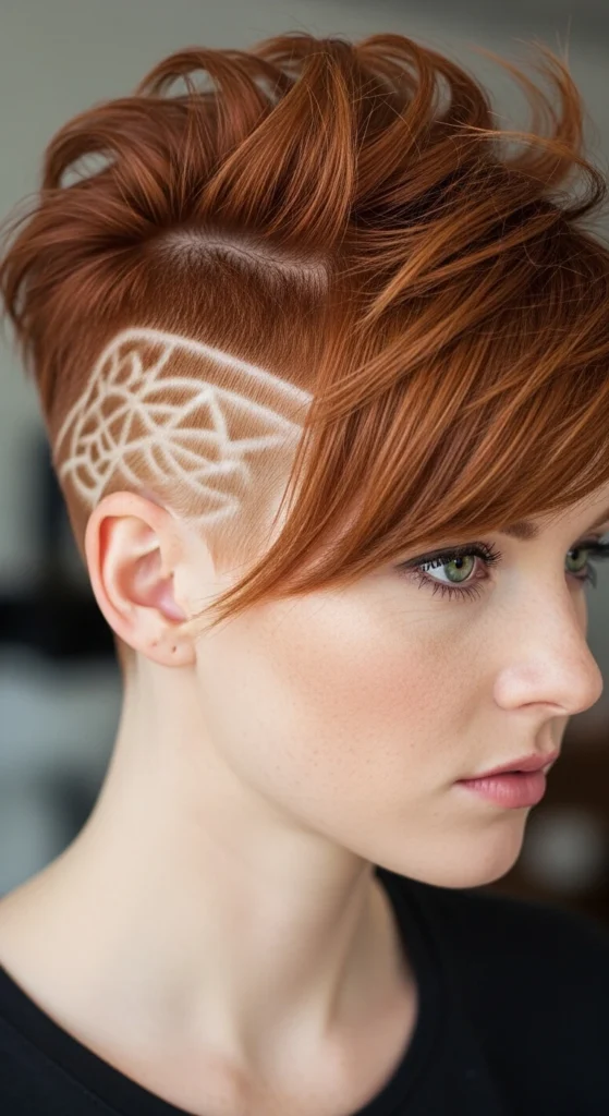 Ginger Pixie with Undercut Detail