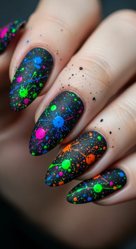 Grunge Splatter Nails