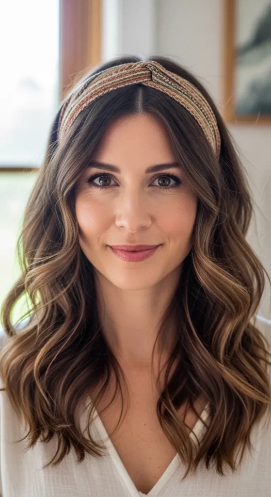 Headband Tuck for Effortless Waves