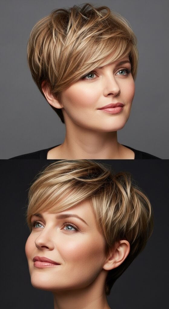 Honey Blonde Pixie Cut Hairstyles