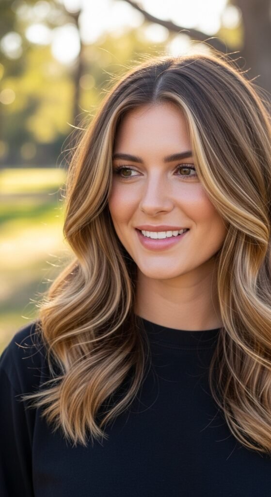 Honey Blonde with Caramel Lowlights hairstyle