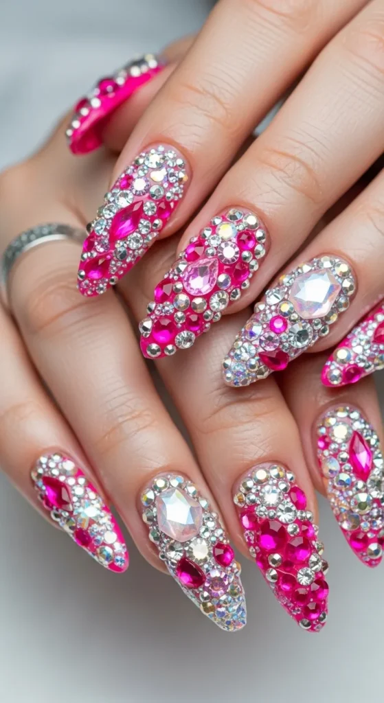 Hot Pink + Rhinestone Chaos