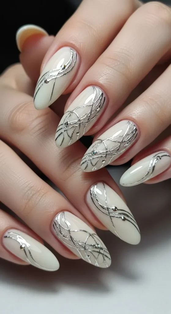 Ivory with Fine Silver Threads