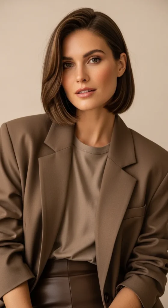 Leather Leggings + An Oversized Blazer + A Simple Tee