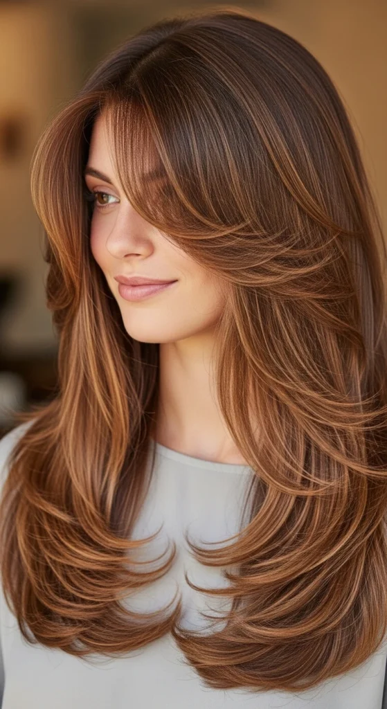 Long Butterfly Cut with Minimal Face Framing