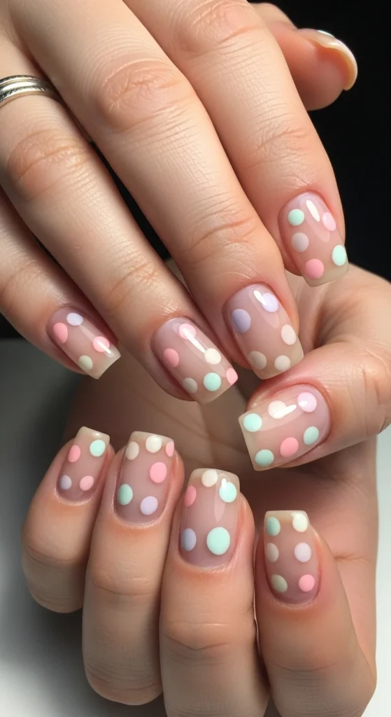 Minimalist Negative Space Spots nails