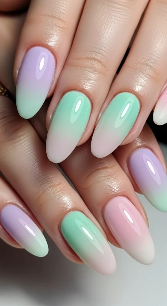 Ombre Pastel Nails