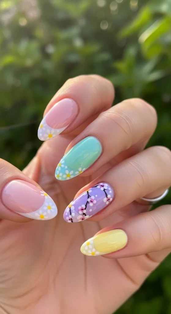 Pastel French Tips (But Make It Spring)