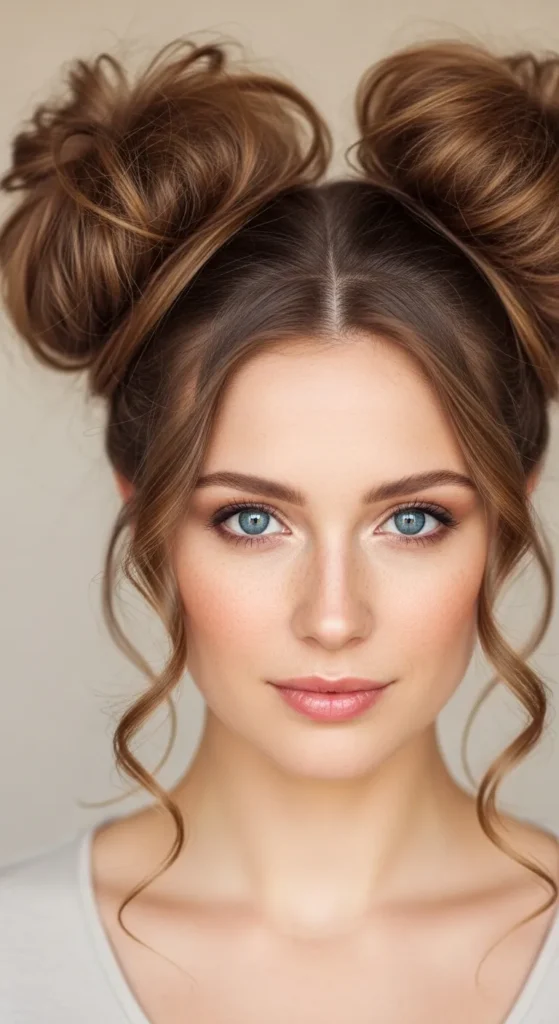 Poofy Pigtail Space Buns