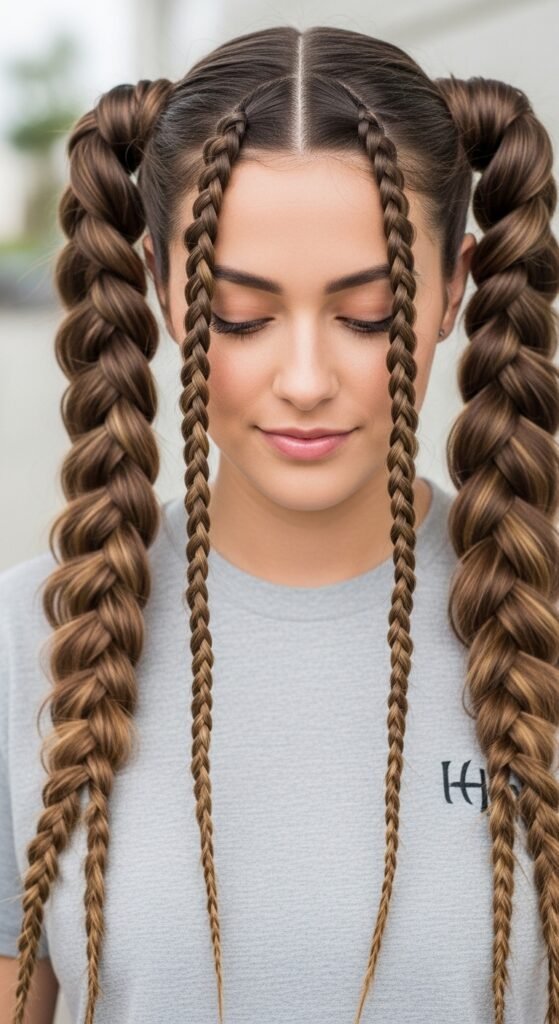 Rope Braid Pigtails hairstyle