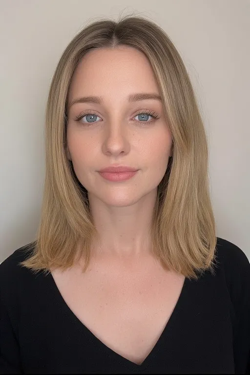 Sandy Blonde With Dark Neutral Roots