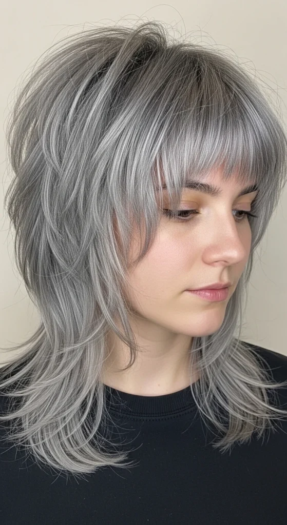 Shaggy Gray Haircut