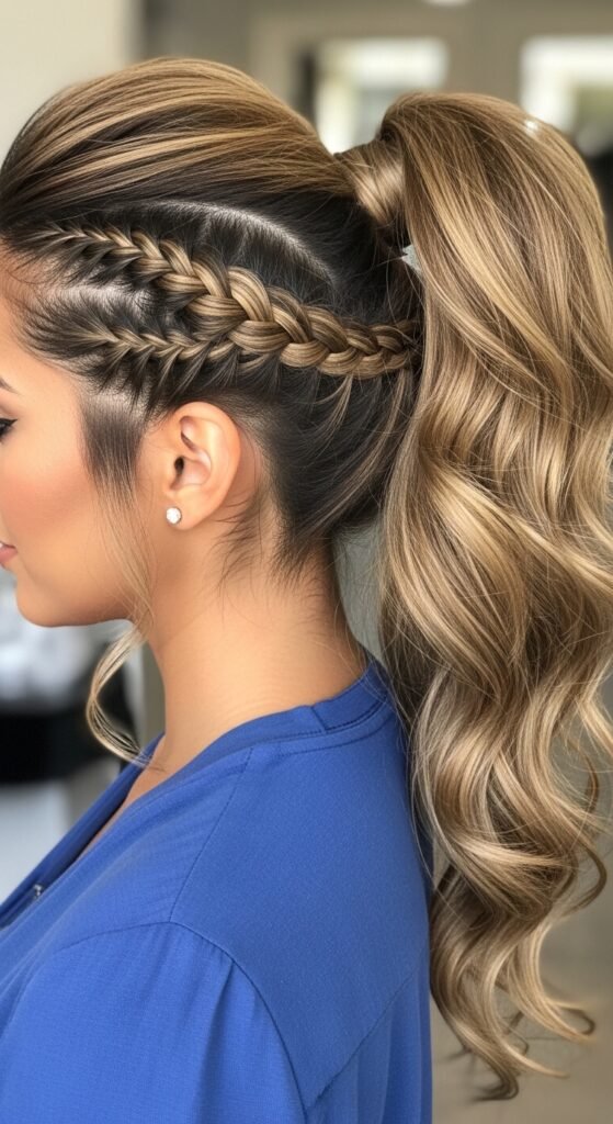 Side Braid Ponytail hairstyle