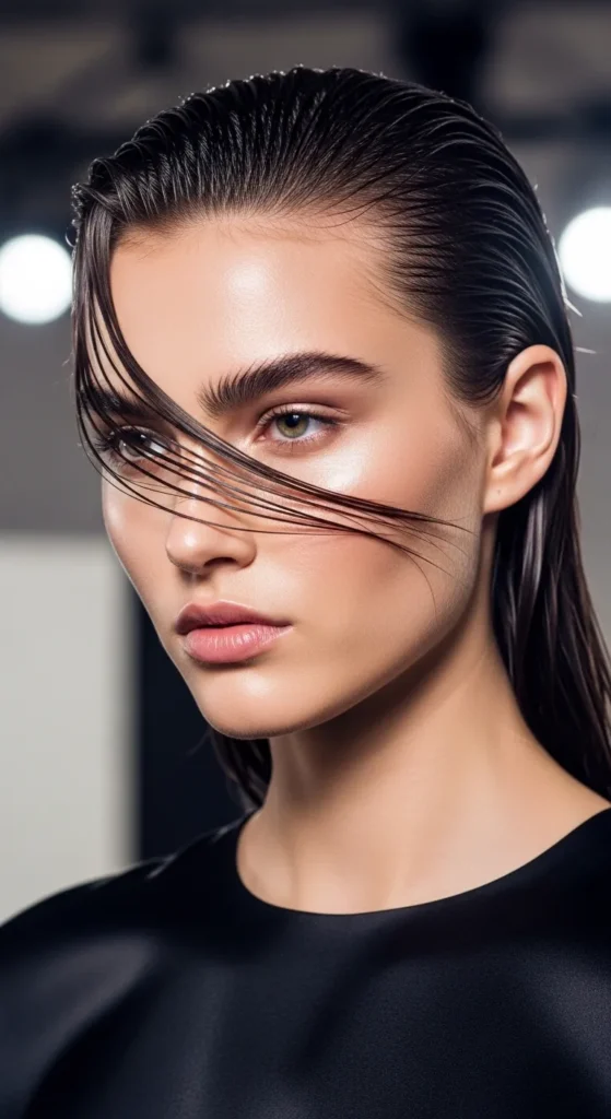 Slicked-Back Wet Look