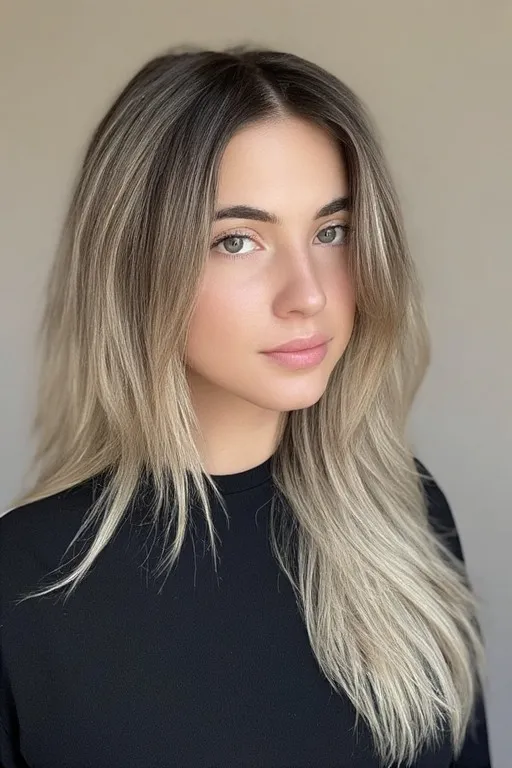 Soft Ash Blonde With Smoky Roots