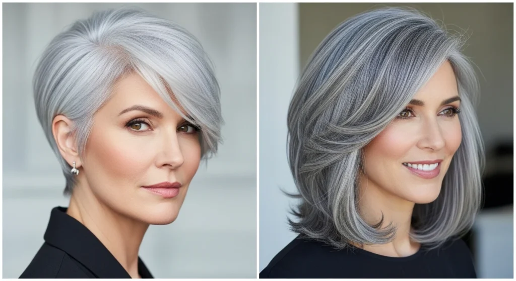 Stylish Gray Hairstyles For Women