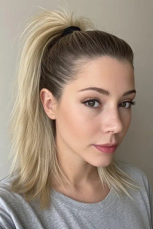 Teddy Bronde Ponytail With Piecey Ends