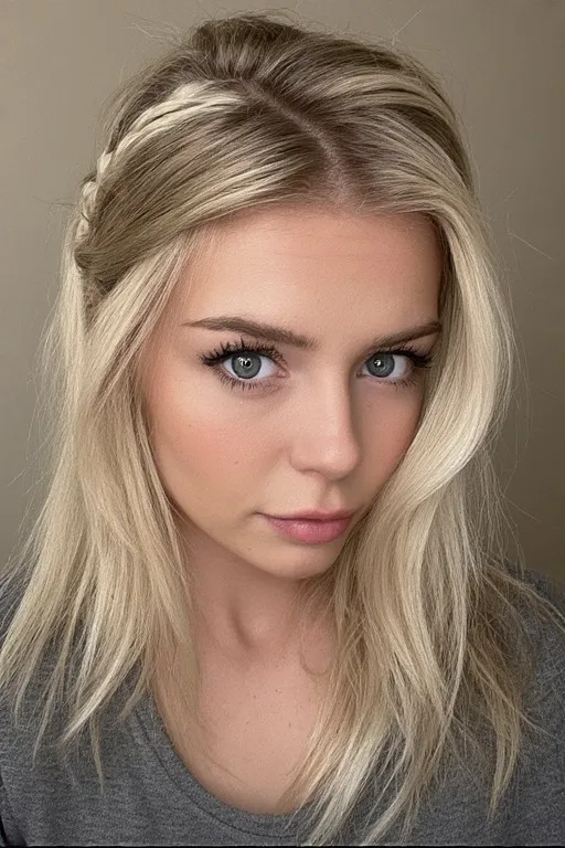 Teddy Bronde With Loose French Braid