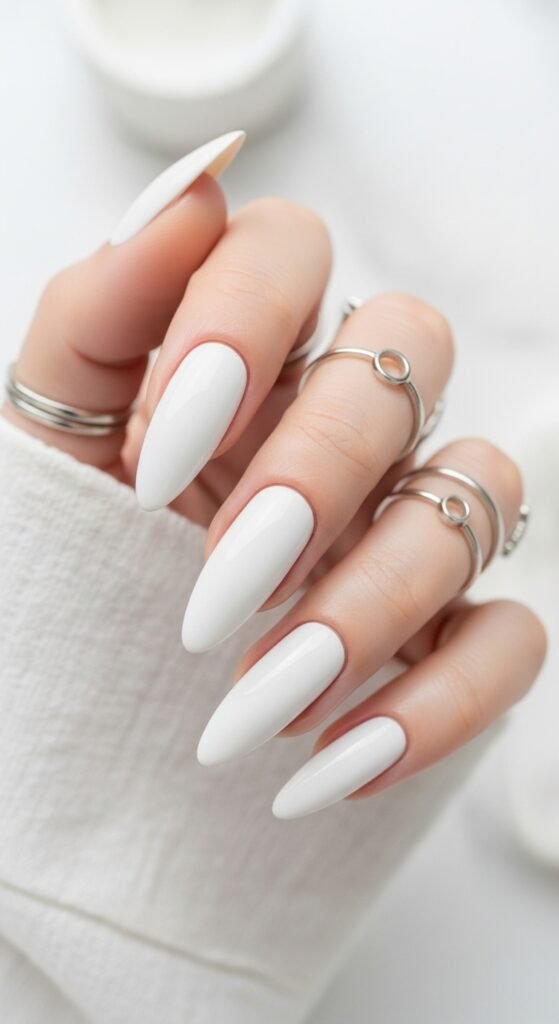 The All-White Everything Look nails