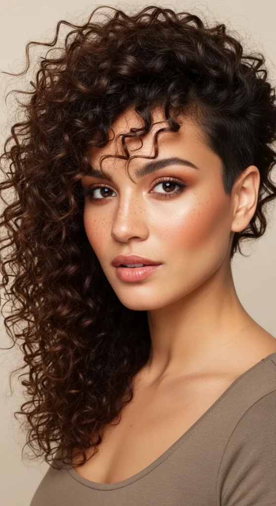 The Asymmetrical Curly Cut