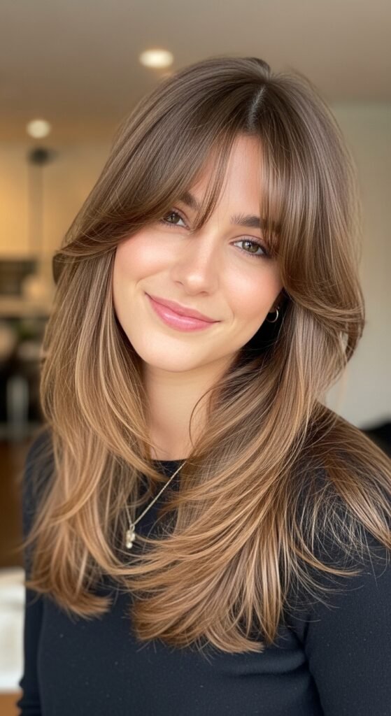 The Classic Curtain Bang haircut