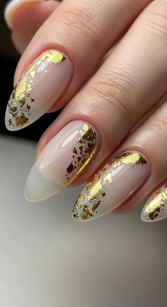 The Classic Milky Aura & Gold Foil Flick