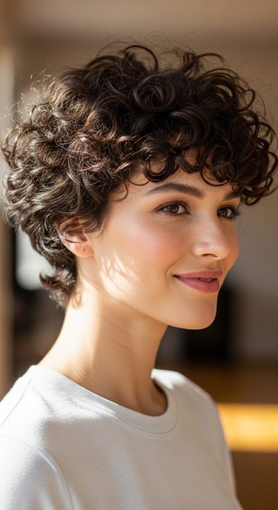 The Curly Pixie haircut