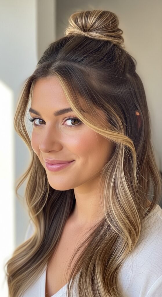 The Half-Up Top Knot haircut