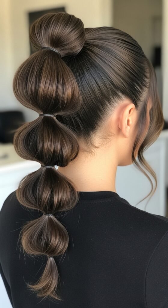 The High Bubble Ponytail hairstyle