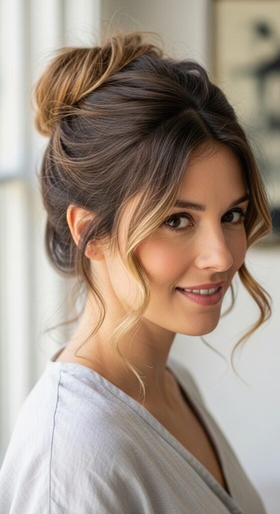 The Low-Maintenance Updo Situation haircut