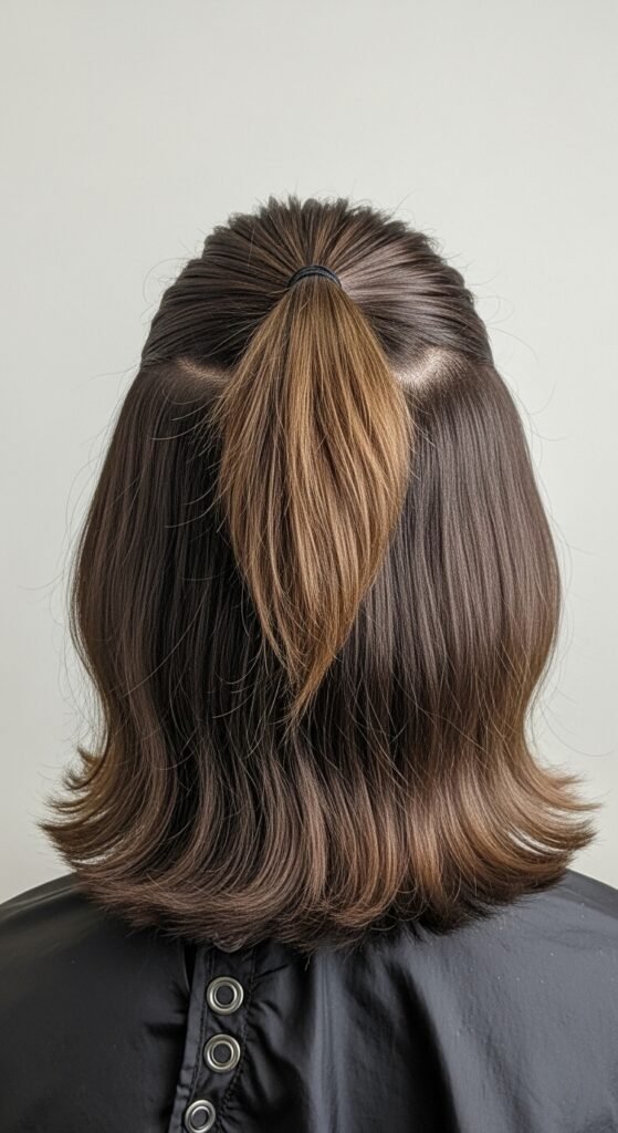 The Middle Part haircut