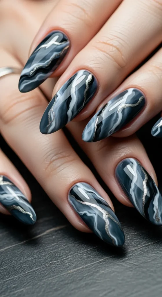 The Moody Marble (With Gray & White Veins)