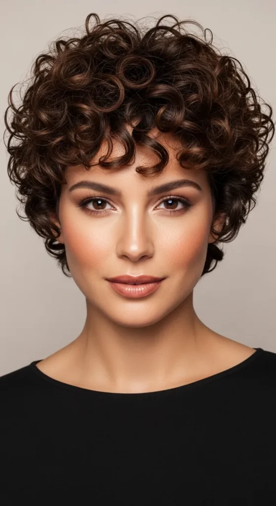 The Sculpted Short Curly Cut