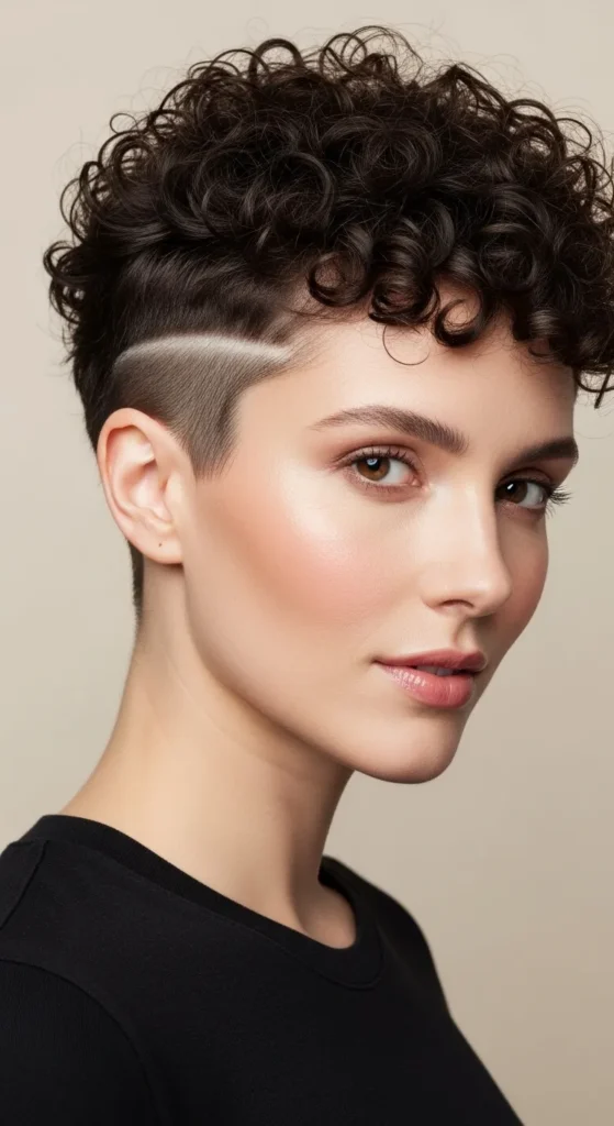 The Short Curly Undercut