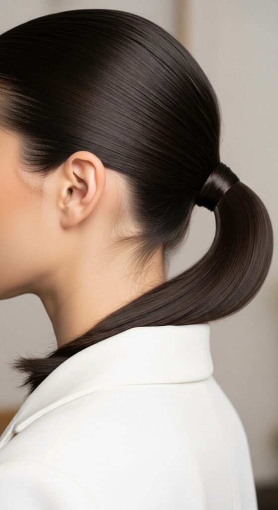 The Sleek Low Ponytail hairstyle