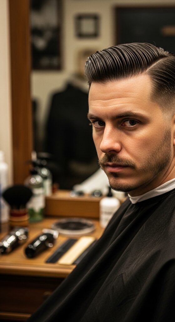 The Slicked-Back Style Haircut