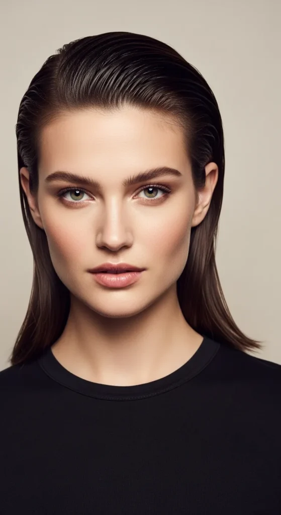 The Slicked-Back Wet Look (But Make It Soft)